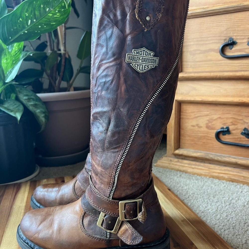 Harley-Davidson Women’s Sennett Tabacco Motorcycle Boots *RARE*